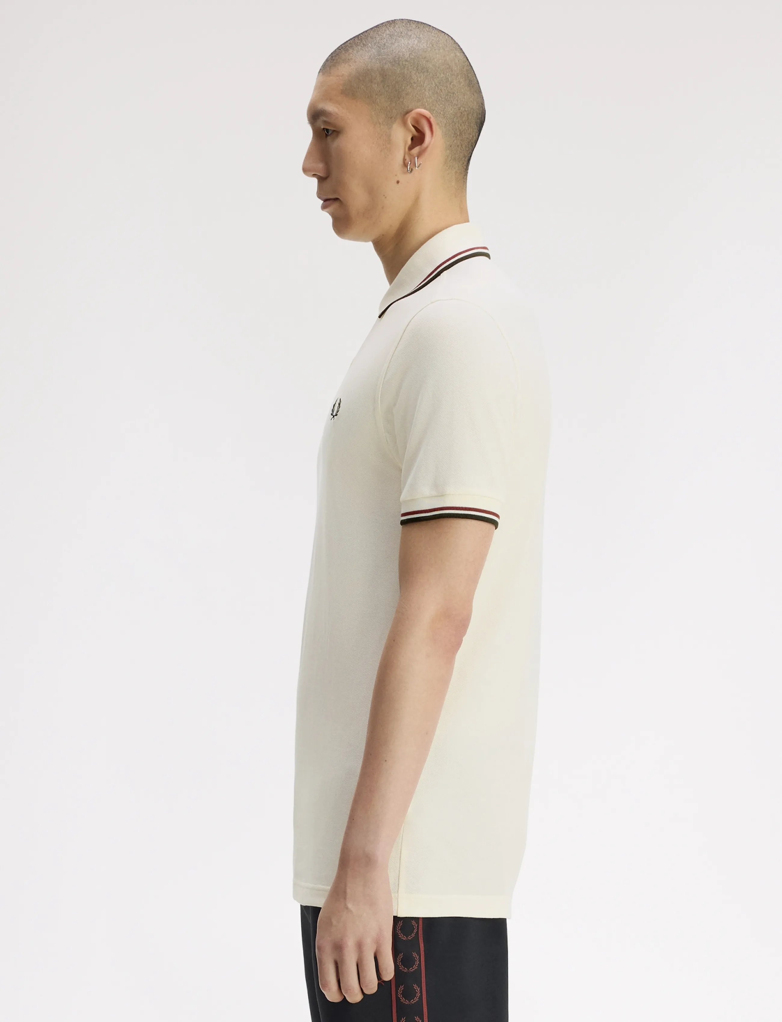 Fred Perry - TWIN TIPPED FP SHIRT - short-sleeved polos - ecr/brndy/ngreen - 3