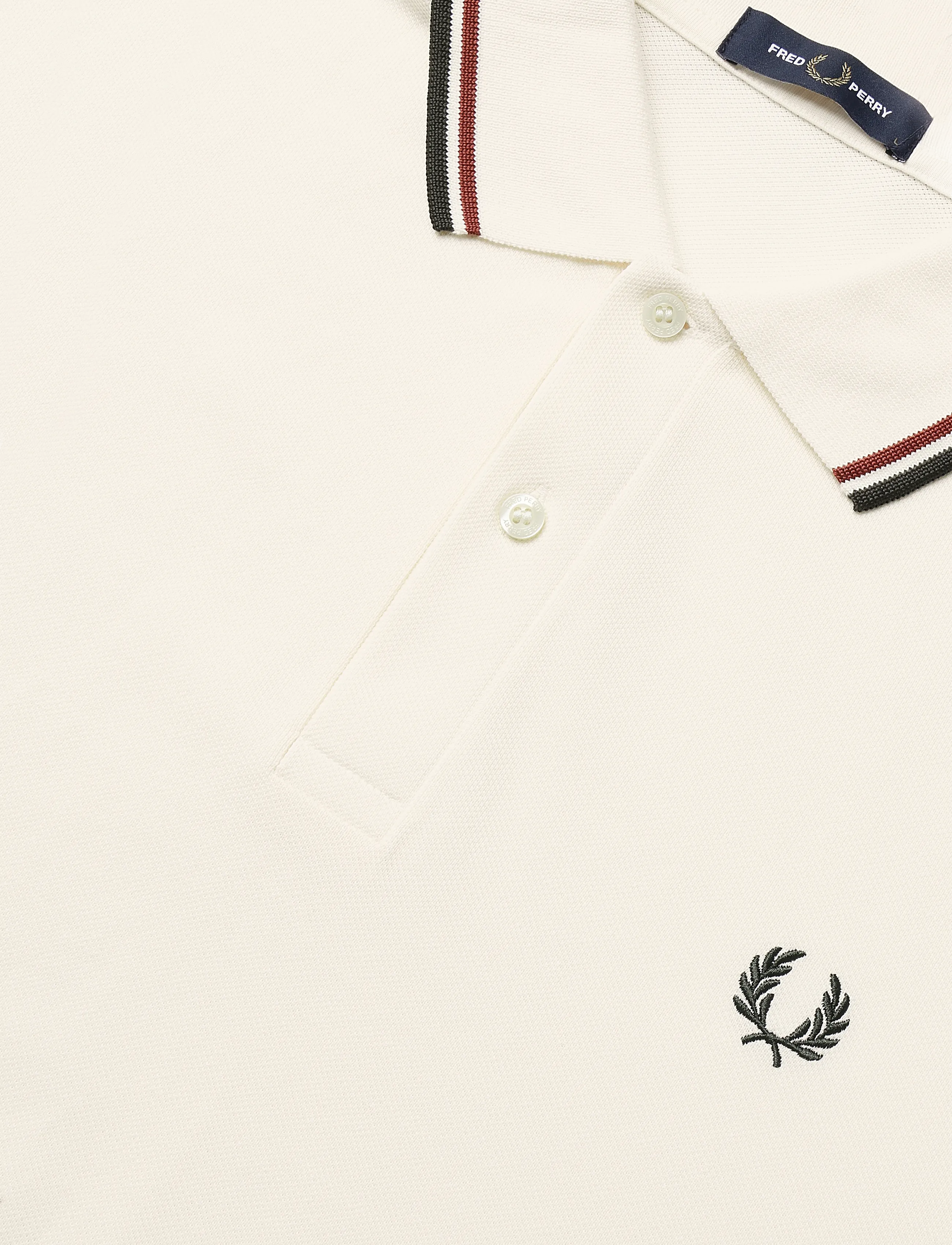 Fred Perry - TWIN TIPPED FP SHIRT - short-sleeved polos - ecr/brndy/ngreen - 4