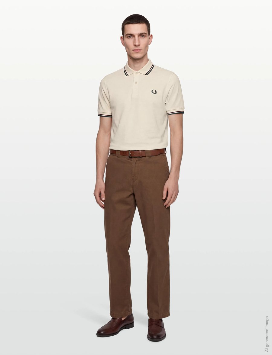 Fred Perry - TWIN TIPPED FP SHIRT - korte mouwen - ecr/oxbld/grsrts - 0