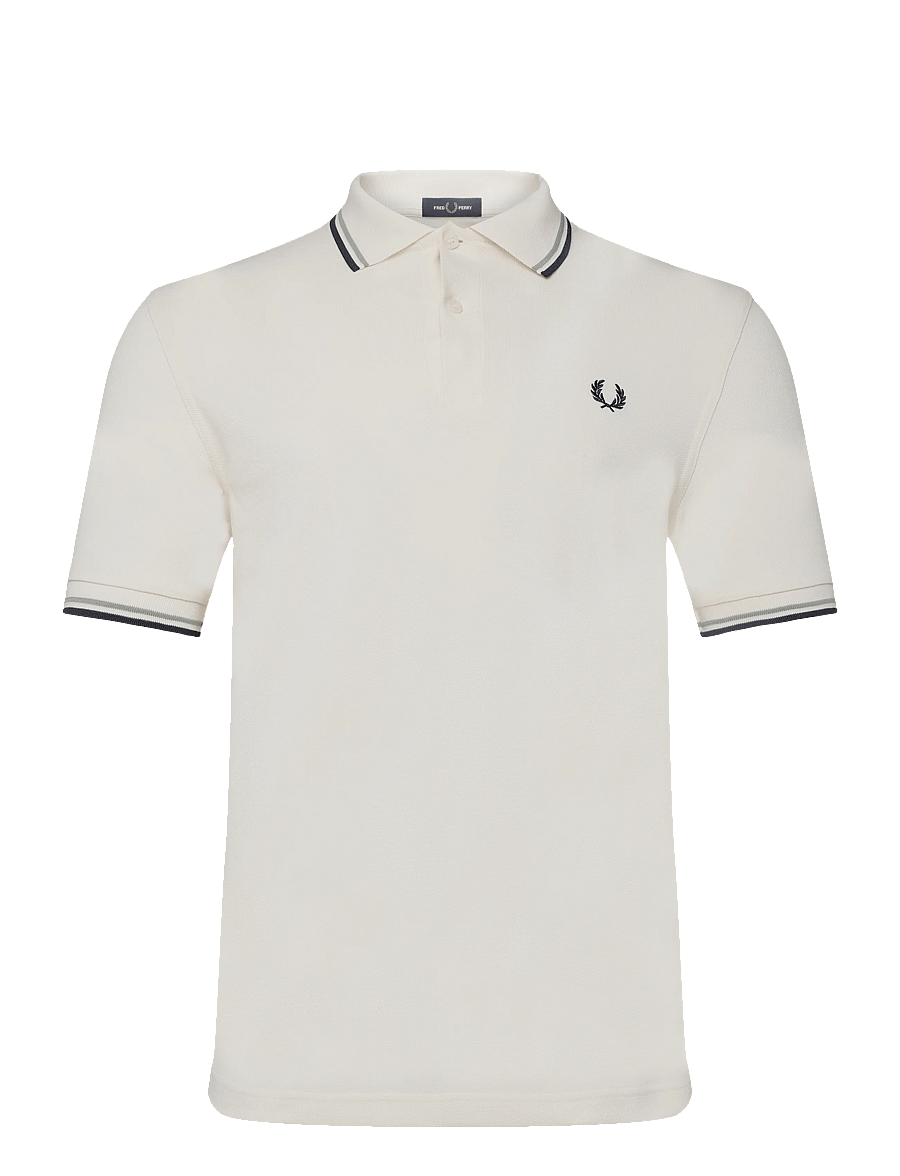 Fred Perry - TWIN TIPPED FP SHIRT - lühikeste varrukatega polod - ecr/seagrs/dkair - 1