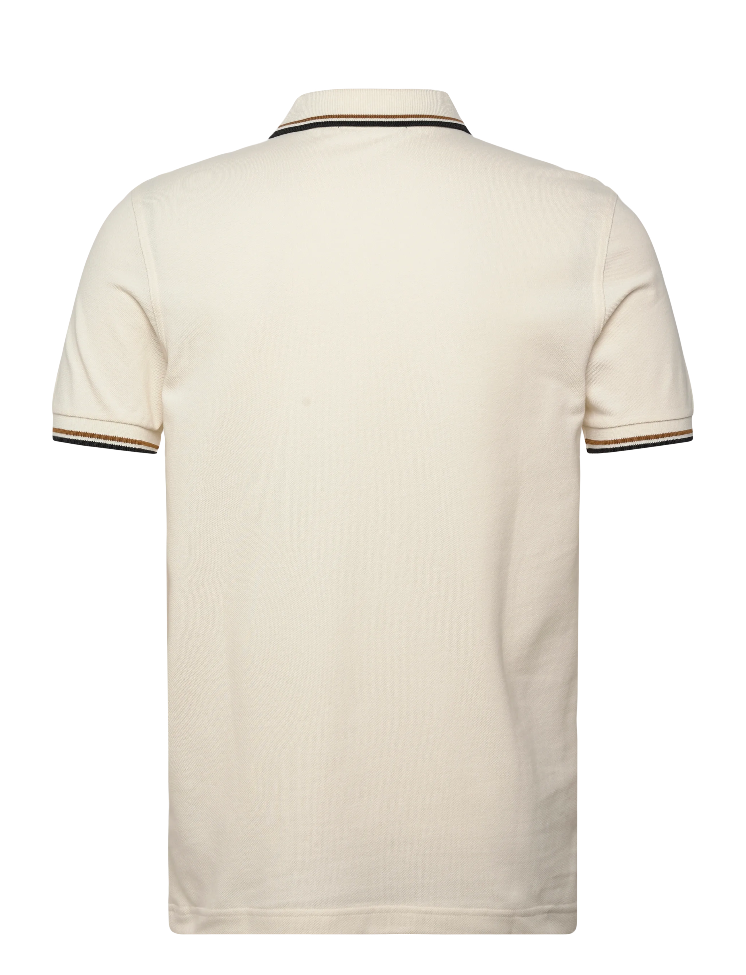 Fred Perry - TWIN TIPPED FP SHIRT - short-sleeved polos - ecru / dark carmel / black - 2