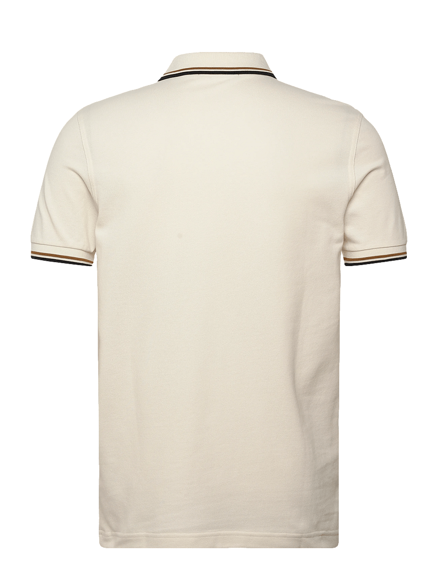 Fred Perry - TWIN TIPPED FP SHIRT - korte mouwen - ecru / dark carmel / black - 2