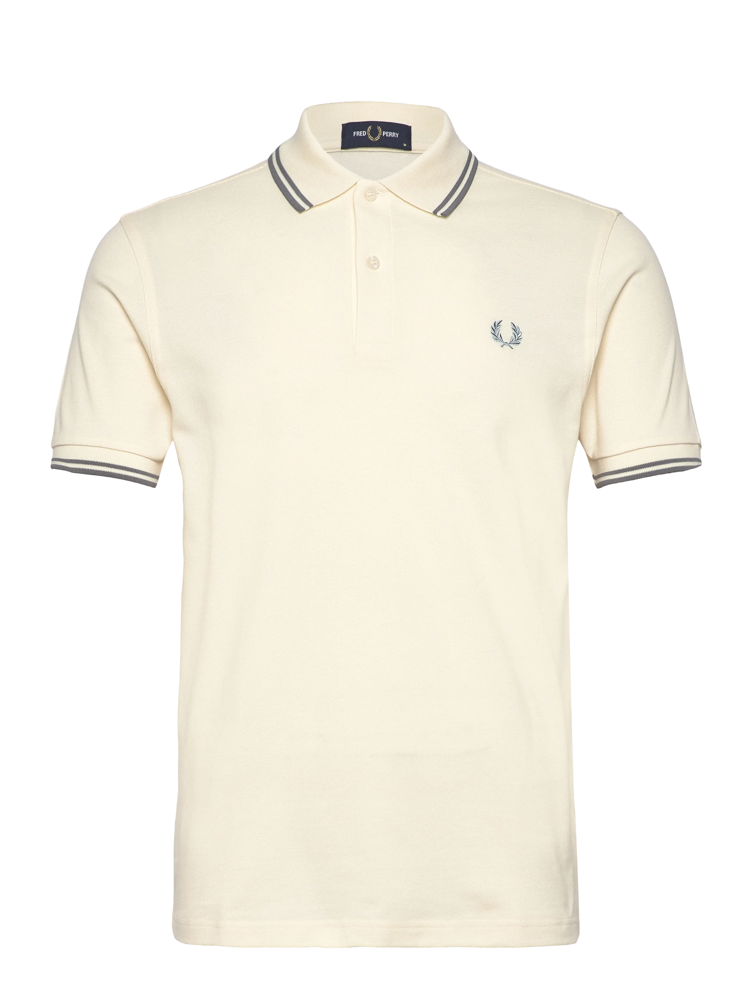 Fred Perry TWIN TIPPED FP SHIRT - Poloer - ECRU/STOCKPRTBLU / cream