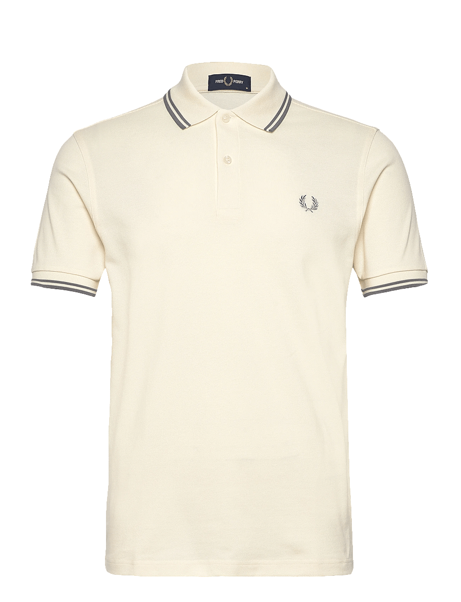 Fred Perry - TWIN TIPPED FP SHIRT - kortärmade pikéer - ecru/stockprtblu - 1
