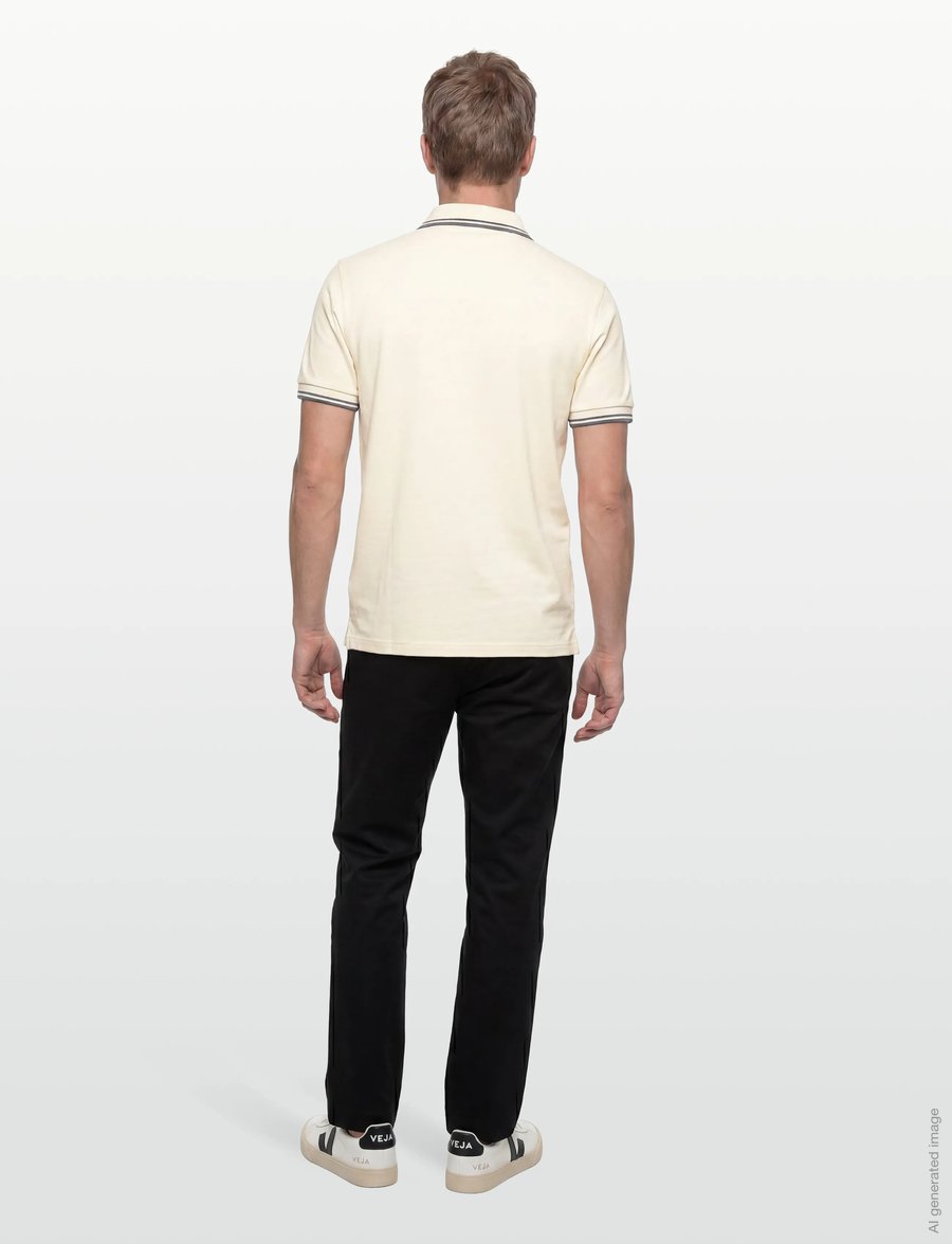 Fred Perry - TWIN TIPPED FP SHIRT - kortärmade pikéer - ecru/stockprtblu - 4