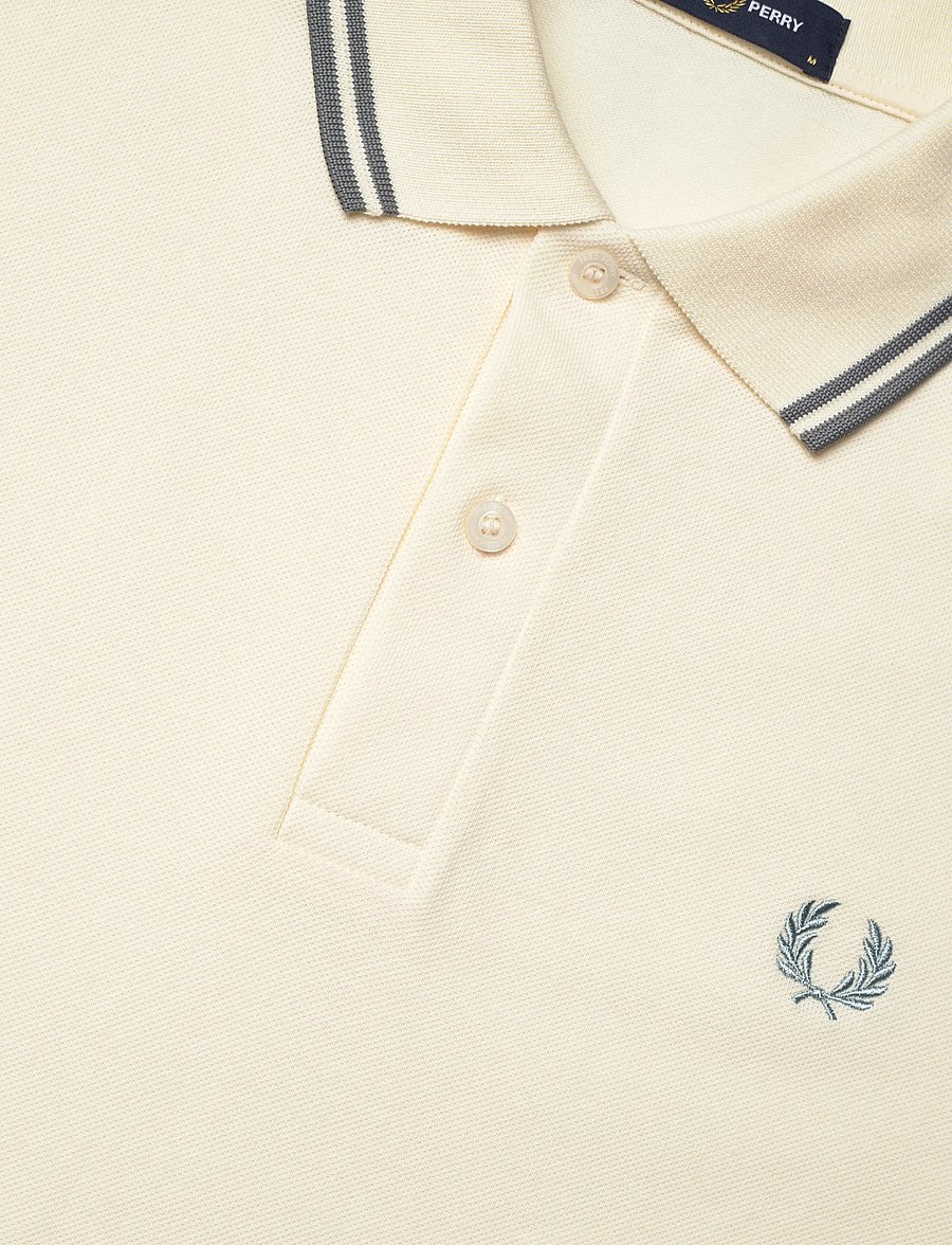 Fred Perry - TWIN TIPPED FP SHIRT - kortärmade pikéer - ecru/stockprtblu - 5
