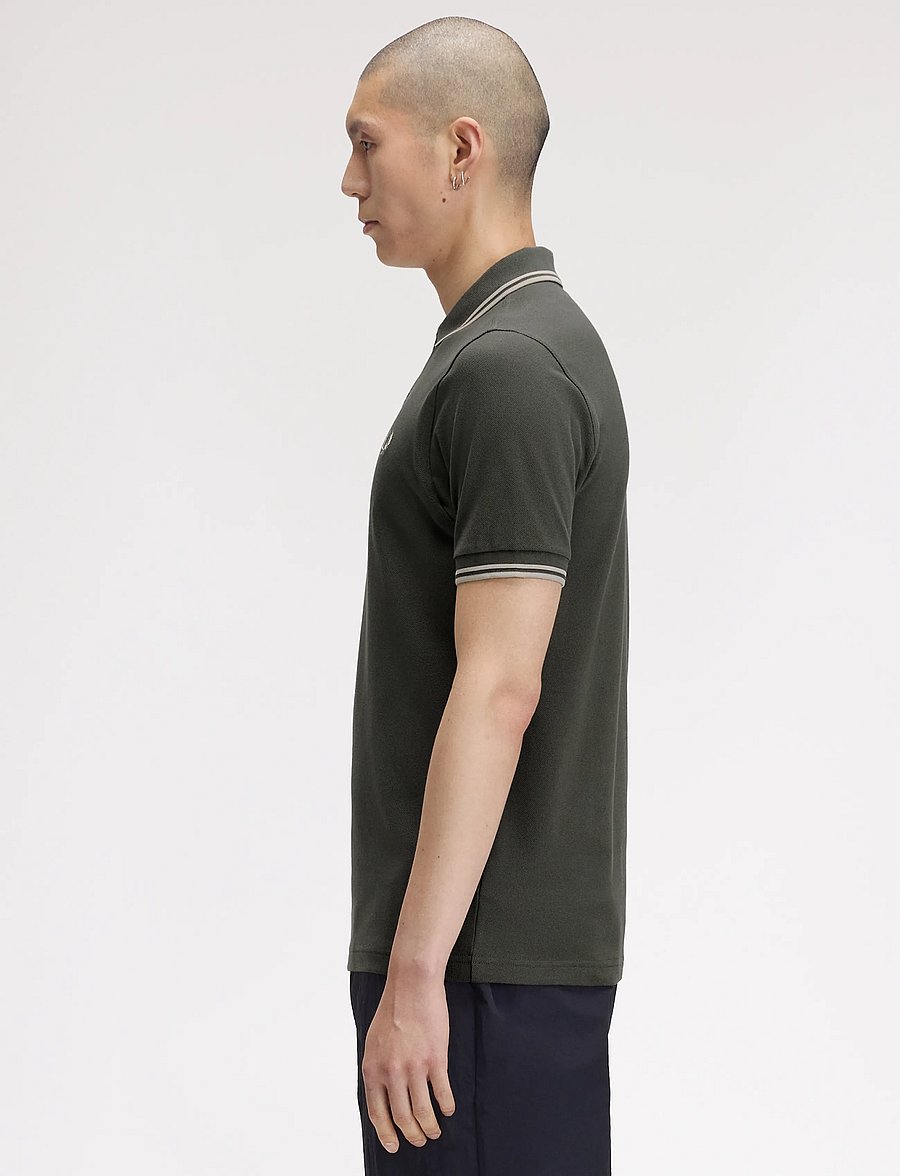 Fred Perry - TWIN TIPPED FP SHIRT - polos à manches courtes - fieldgreen/oatme - 3