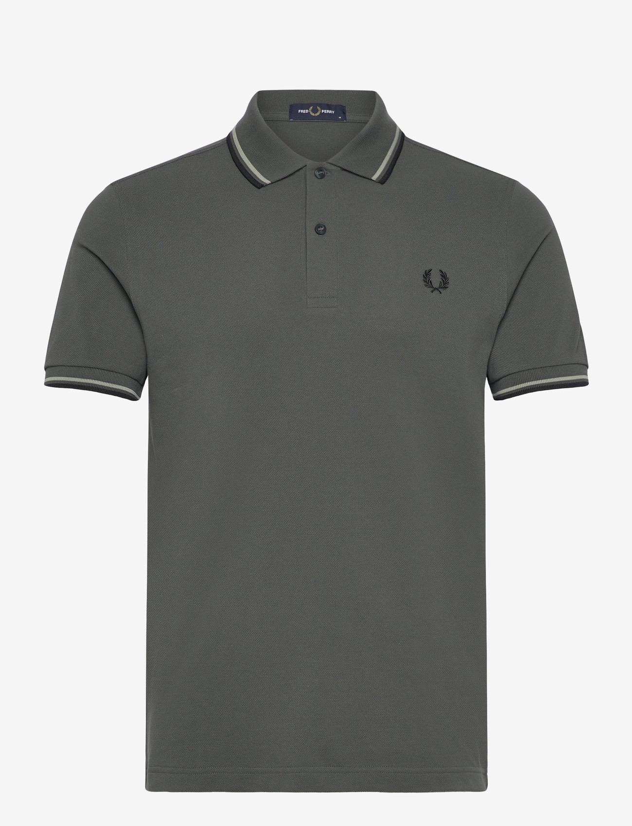Fred Perry - TWIN TIPPED FP SHIRT - kortærmede poloer - fldgr/seagrs/blk - 1