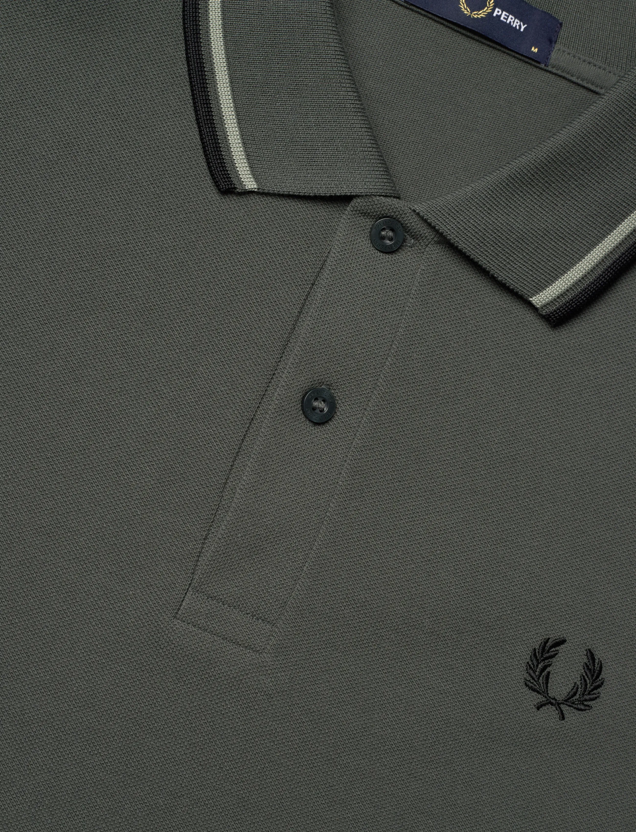 Fred Perry - TWIN TIPPED FP SHIRT - short-sleeved polos - fldgr/seagrs/blk - 5