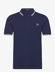 Fred Perry - TWIN TIPPED FP SHIRT - kortermede - frnavy/ice cream - 0