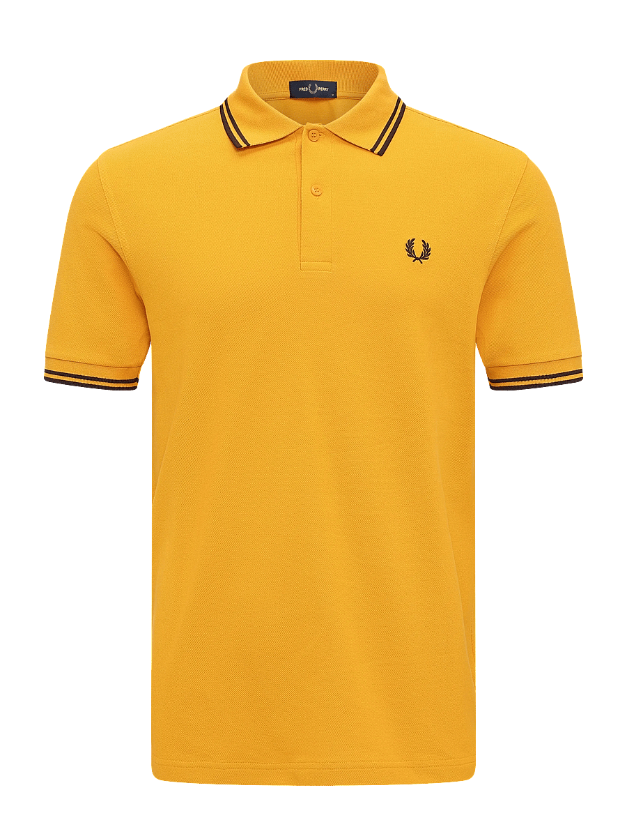 Fred Perry - TWIN TIPPED FP SHIRT - short-sleeved polos - gldn/rchbr/rchbr - 1
