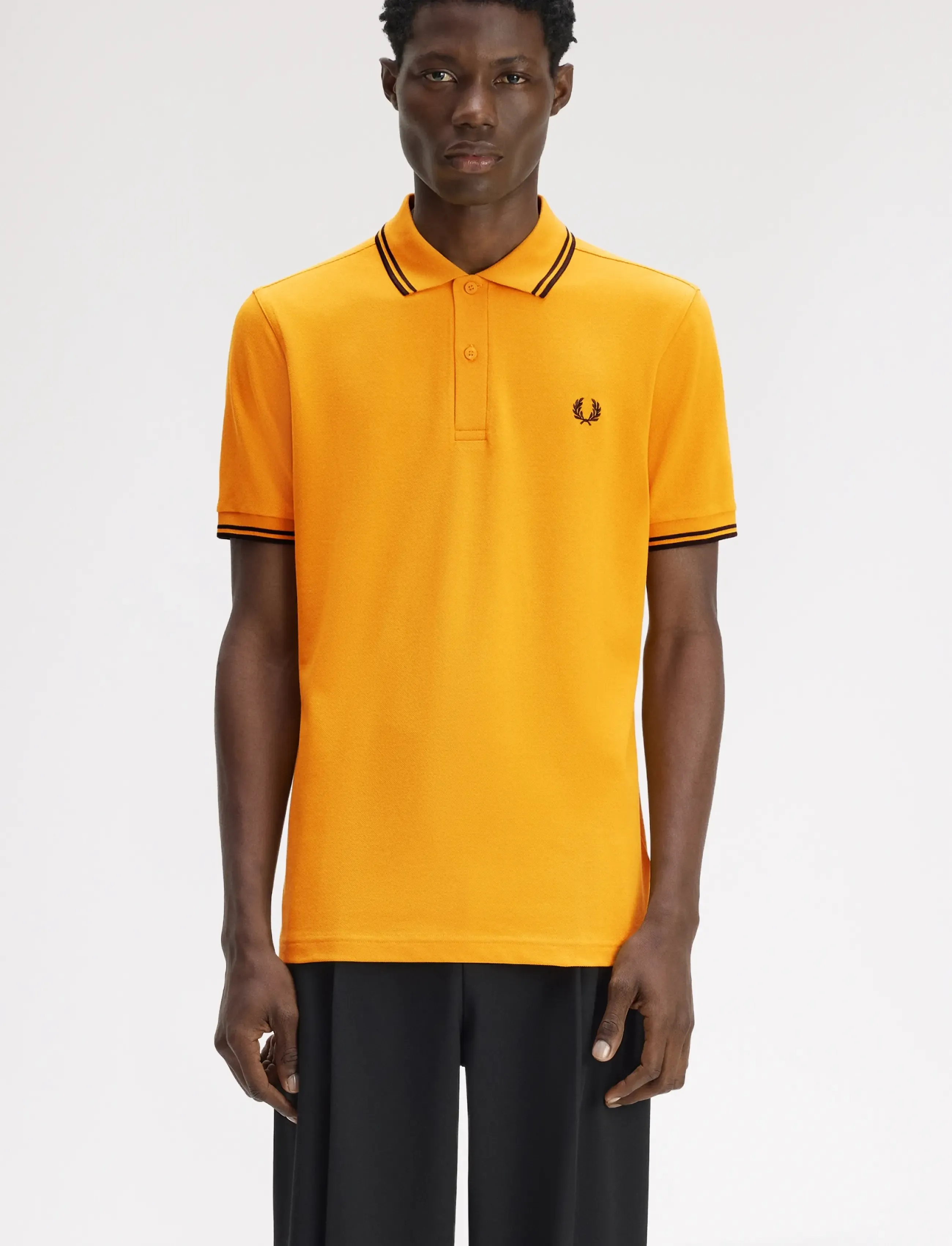 Fred Perry TWIN TIPPED FP SHIRT - Fred Perry - GLDN/RCHBR/RCHBR / yellow