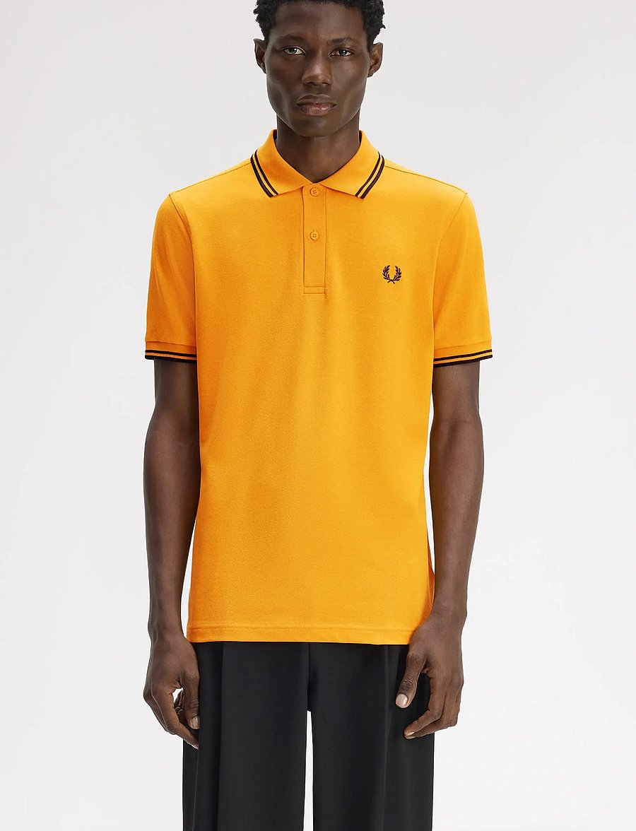 Fred Perry - TWIN TIPPED FP SHIRT - short-sleeved polos - gldn/rchbr/rchbr - 0