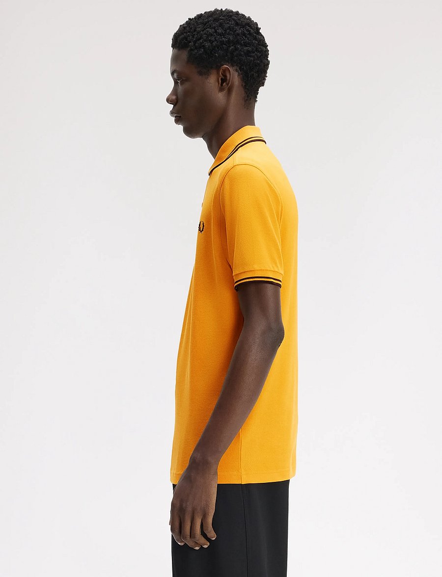 Fred Perry - TWIN TIPPED FP SHIRT - short-sleeved polos - gldn/rchbr/rchbr - 3