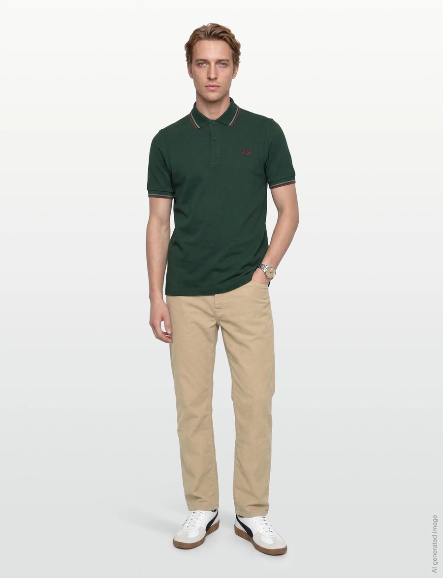 Fred Perry - TWIN TIPPED FP SHIRT - korte mouwen - grsrts/stkbl/oxb - 0
