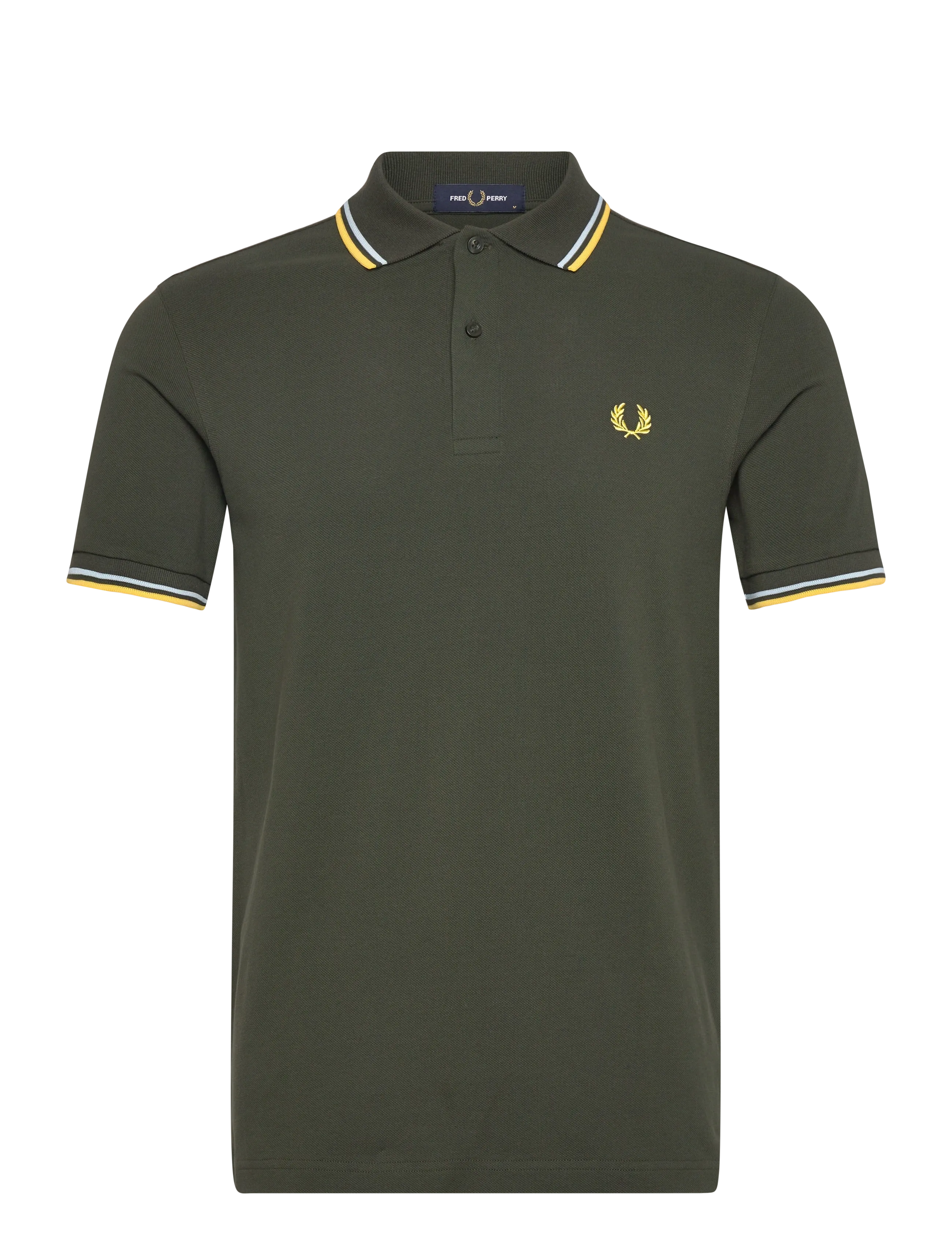 Fred Perry TWIN TIPPED FP SHIRT - Poloer - HNTNGR/LGIC/LMNB / khaki/green