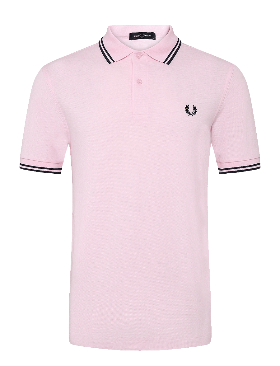 Fred Perry - TWIN TIPPED FP SHIRT - short-sleeved polos - icedpink/nvy/nvy - 1