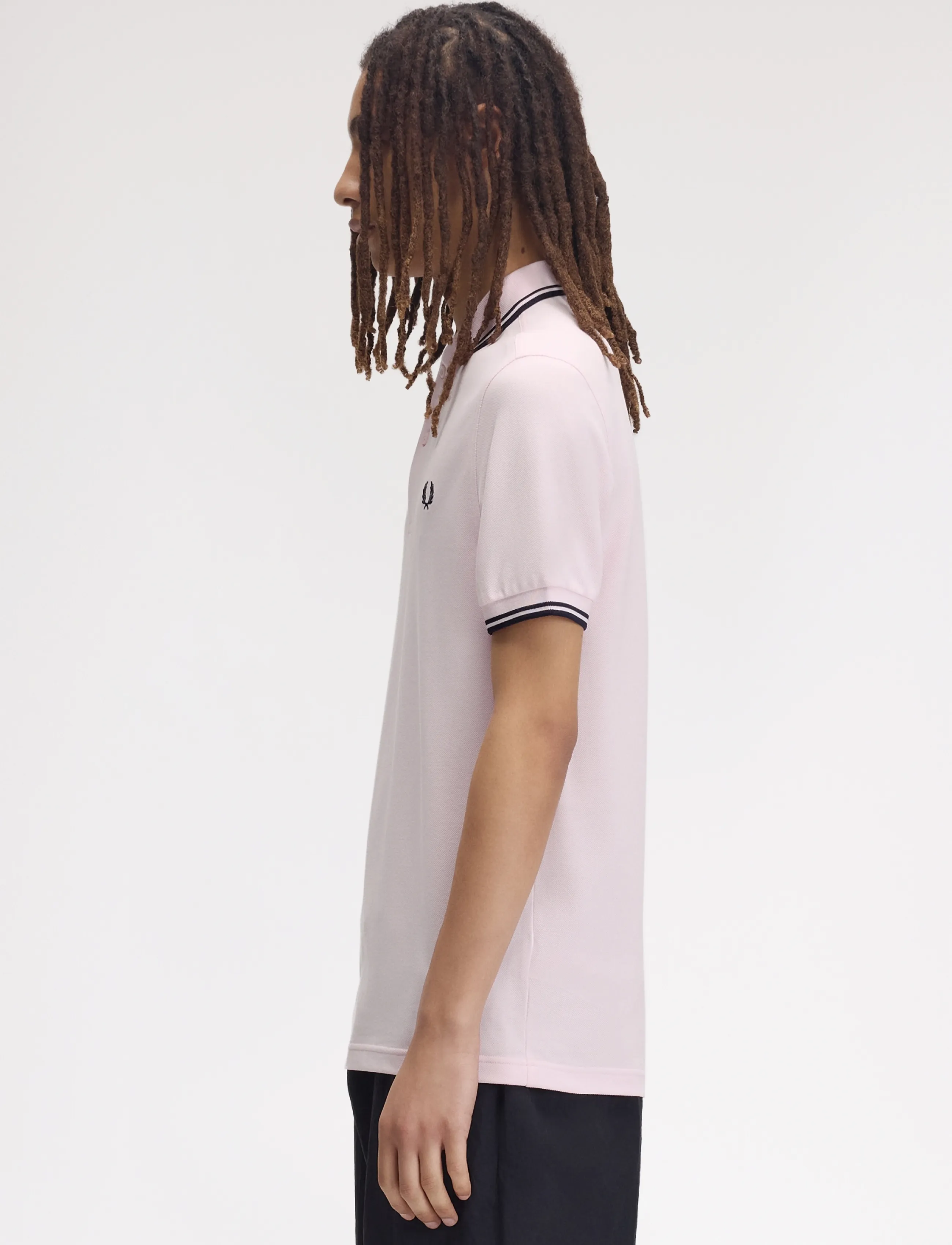 Fred Perry - TWIN TIPPED FP SHIRT - short-sleeved polos - icedpink/nvy/nvy - 3