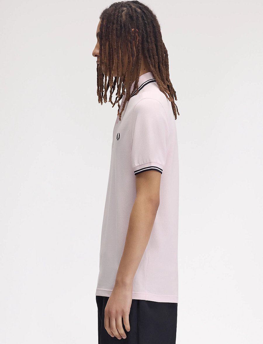 Fred Perry - TWIN TIPPED FP SHIRT - short-sleeved polos - icedpink/nvy/nvy - 3