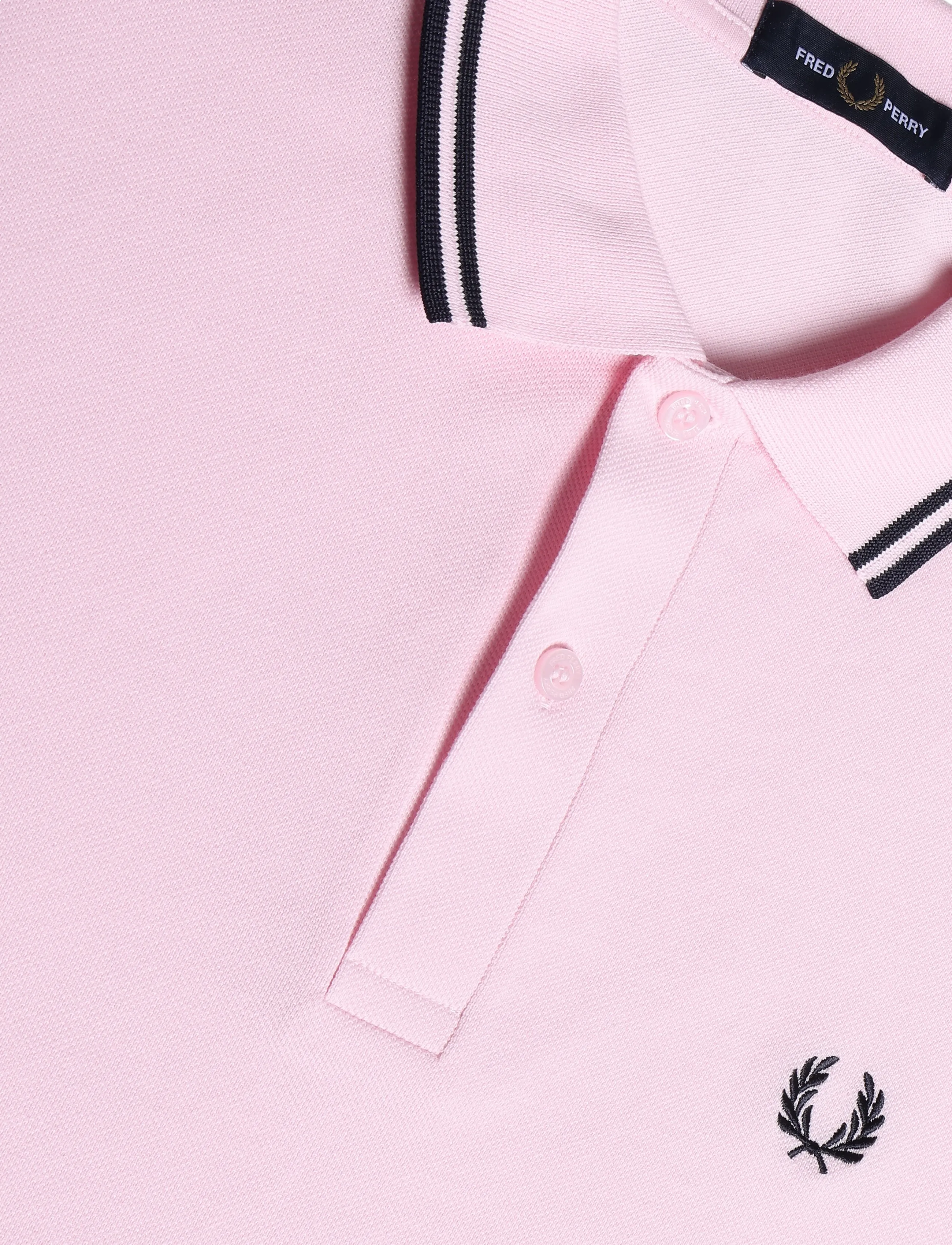 Fred Perry - TWIN TIPPED FP SHIRT - short-sleeved polos - icedpink/nvy/nvy - 4