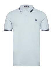 Fred Perry - TWIN TIPPED FP SHIRT - kortermede - lgice/mdnghblue - 0