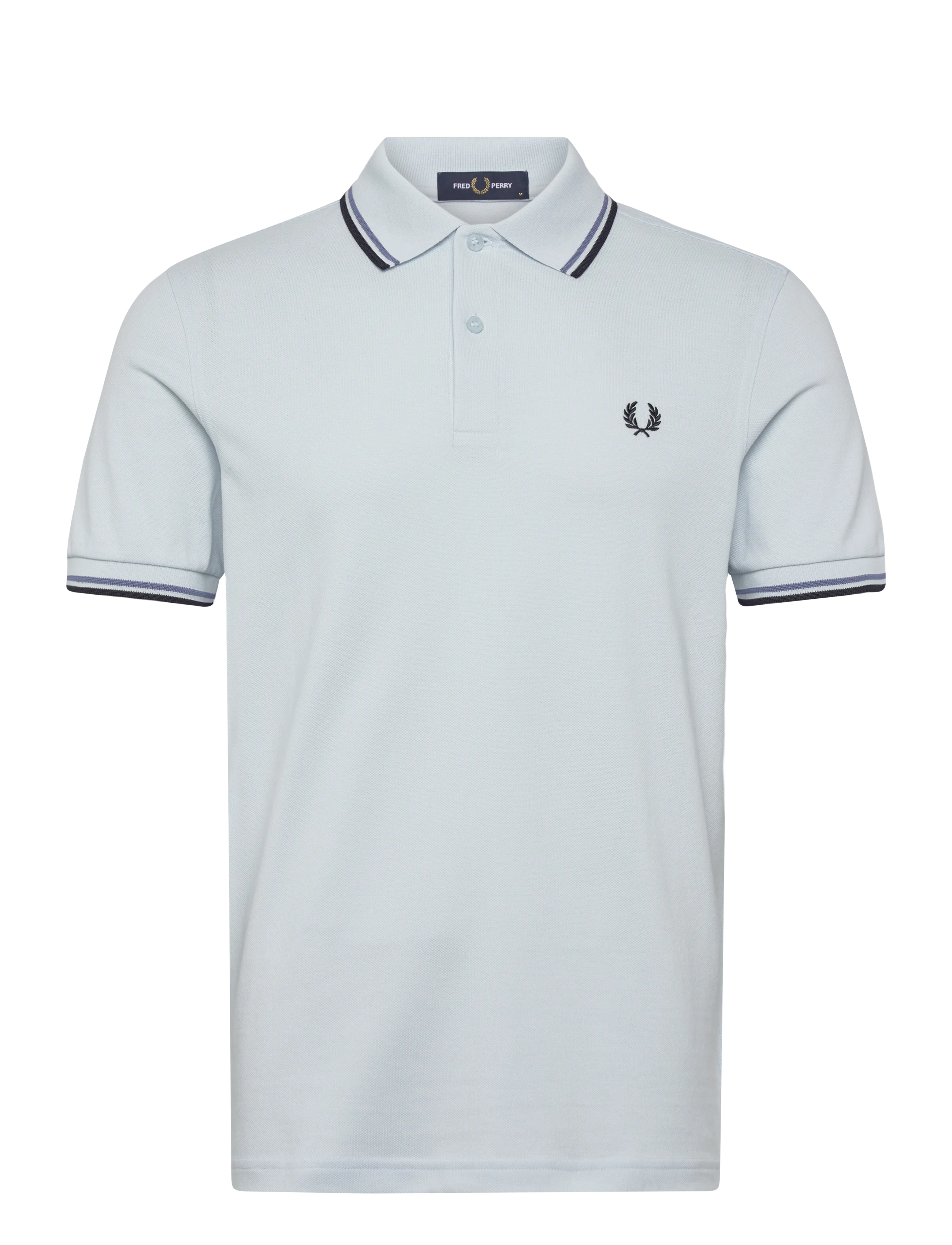 Fred Perry TWIN TIPPED FP SHIRT - Poloer - LGTIC/ACEBL/NAVY / blue