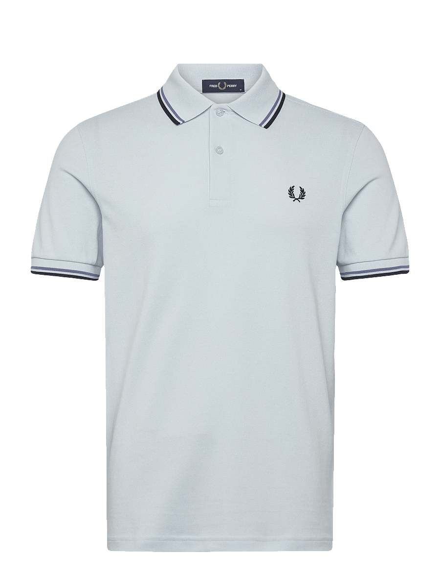 Fred Perry - TWIN TIPPED FP SHIRT - korte mouwen - lgtic/acebl/navy - 1
