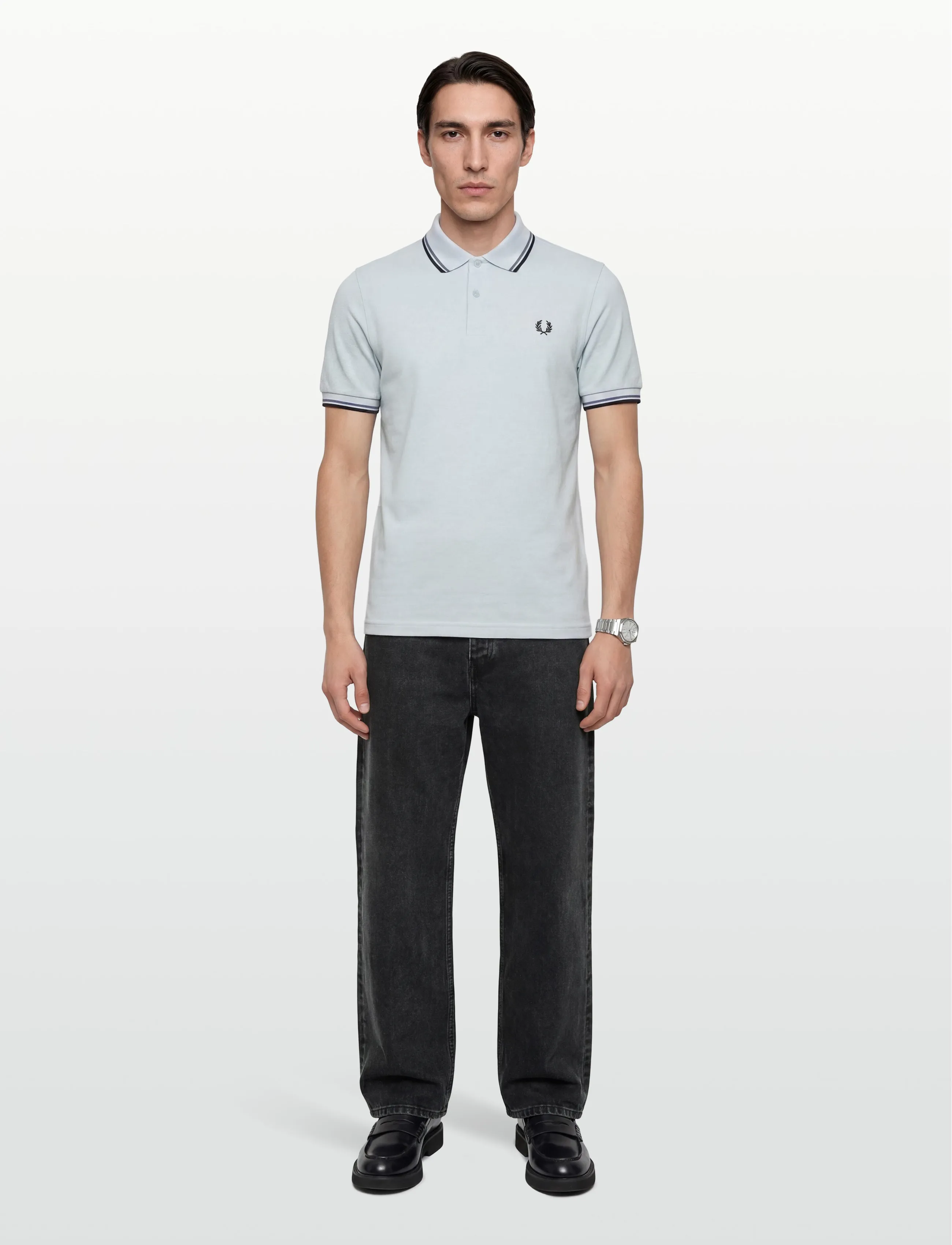 Fred Perry Twin Tipped Fp Shirt, 3XL, Blue, Poloer > Kortærmede, Herre
