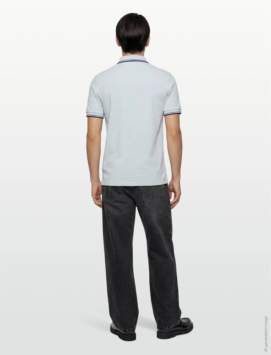 Fred Perry - TWIN TIPPED FP SHIRT - korte mouwen - lgtic/acebl/navy - 4