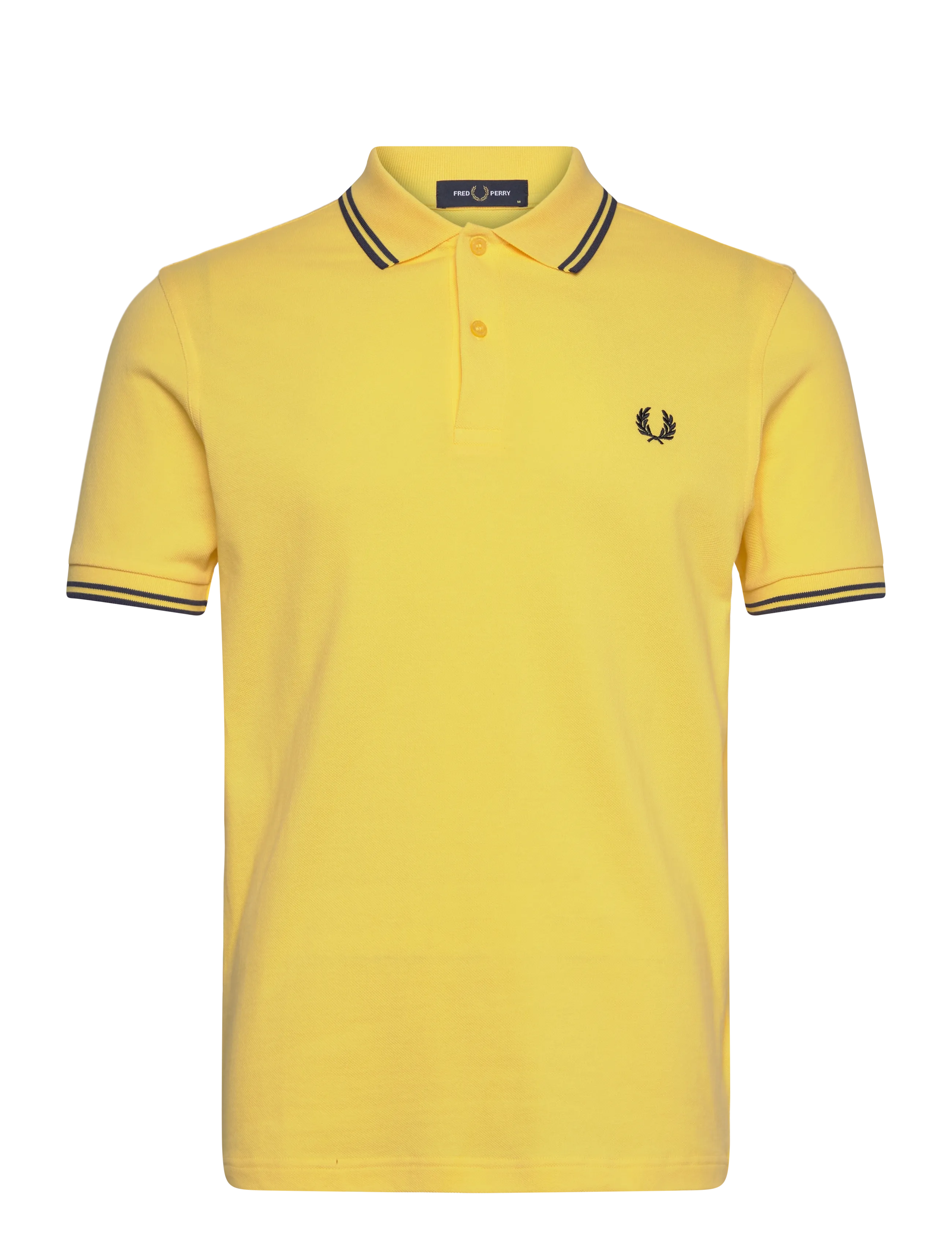 Fred Perry TWIN TIPPED FP SHIRT - Poloer - LMNBRLY/TNSBLUE / yellow