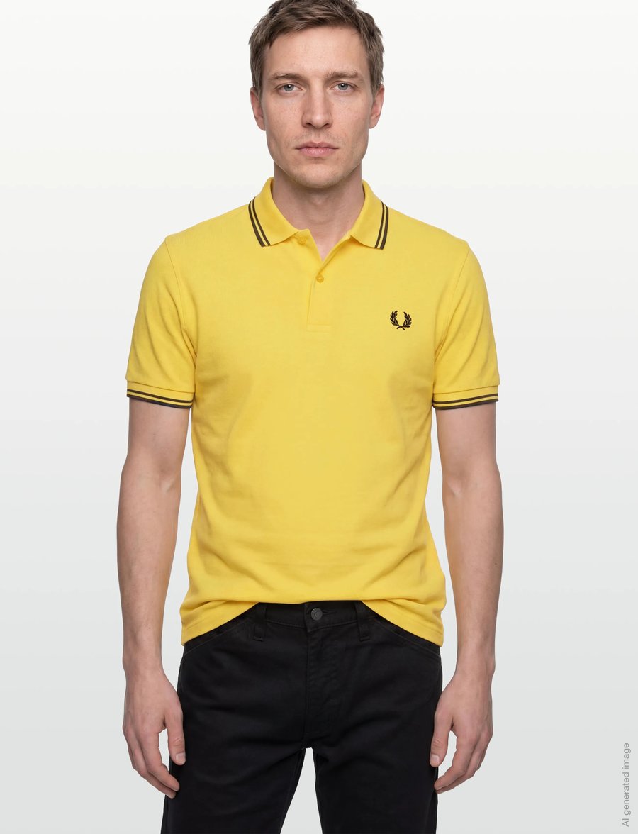 Fred Perry - TWIN TIPPED FP SHIRT - korte mouwen - lmnbrly/tnsblue - 3