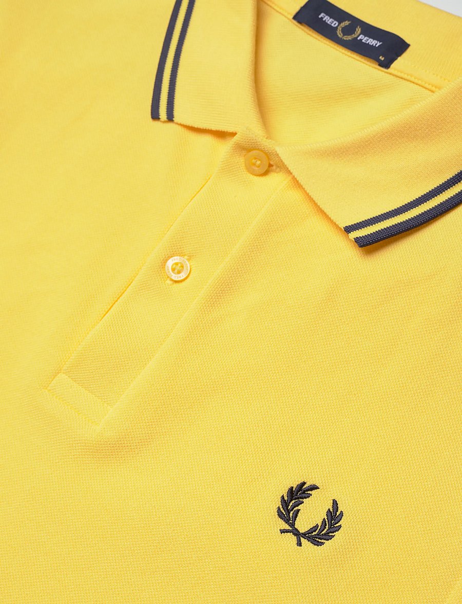 Fred Perry - TWIN TIPPED FP SHIRT - korte mouwen - lmnbrly/tnsblue - 5