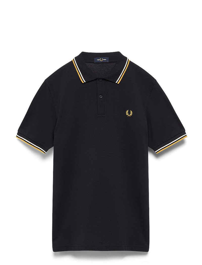 Fred Perry - TWIN TIPPED FP SHIRT - kortärmade pikéer - navy/ecru/honeycomb - 1