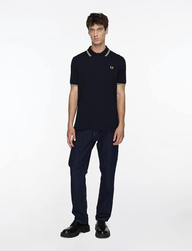Fred Perry - TWIN TIPPED FP SHIRT - kortärmade pikéer - navy/ecru/honeycomb - 2