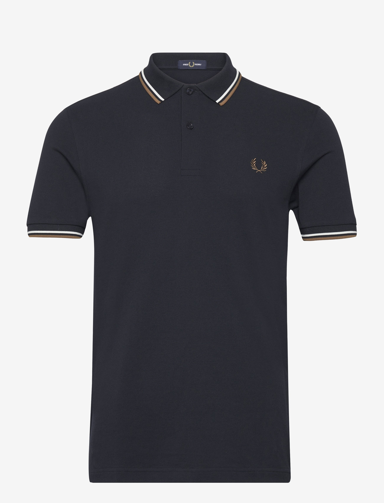 Fred Perry - TWIN TIPPED FP SHIRT - kortærmede poloer - navy/snowh/shsto - 0