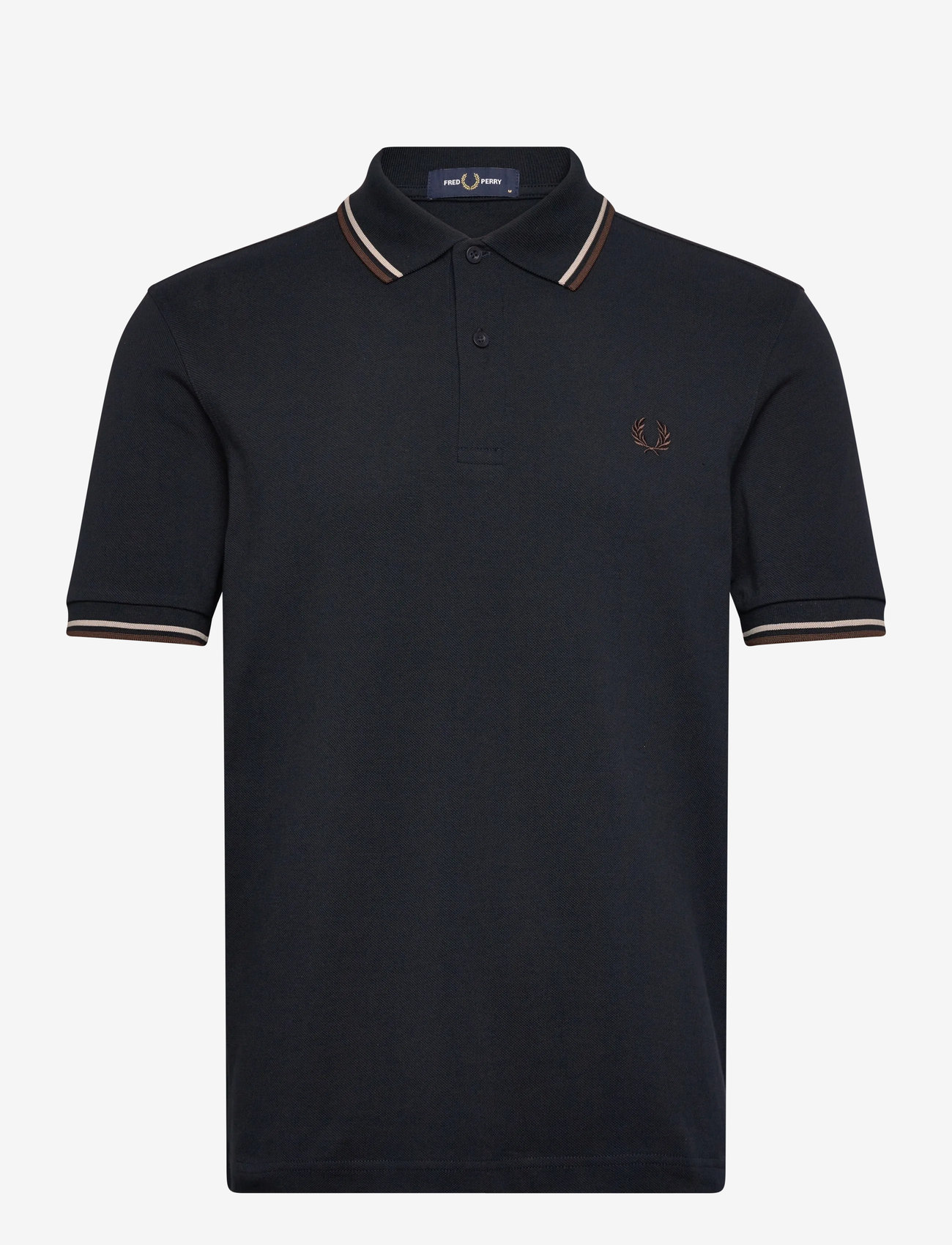 Fred Perry - THE TWIN TIPPED FP SHIRT - lühikeste varrukatega polod - navy/woat/bntob - 0