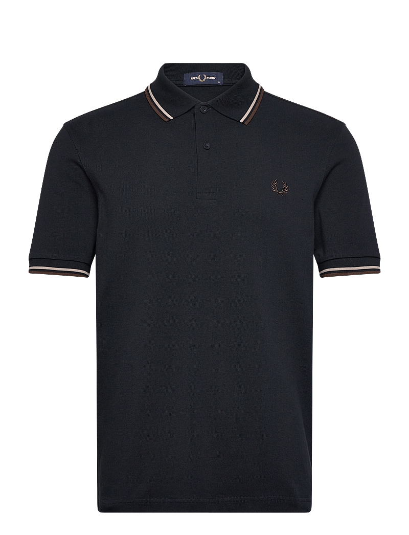 Fred Perry - THE TWIN TIPPED FP SHIRT - lühikeste varrukatega polod - navy/woat/bntob - 0