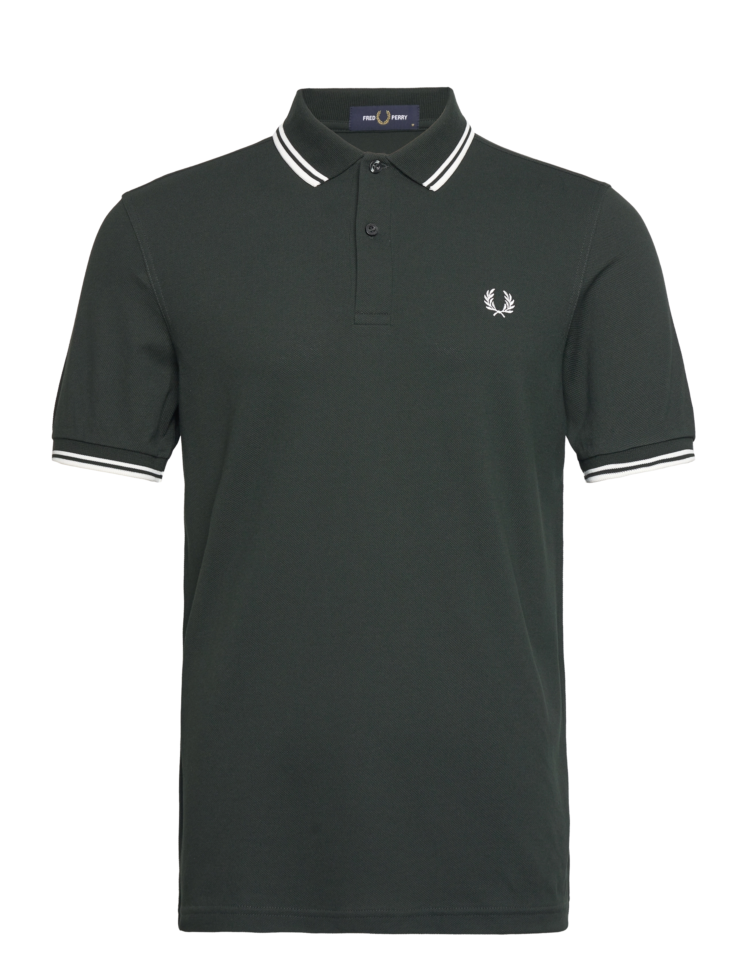 Fred Perry Twin Tipped Fp Shirt, M, Green, Poloer > Kortærmede, Herre