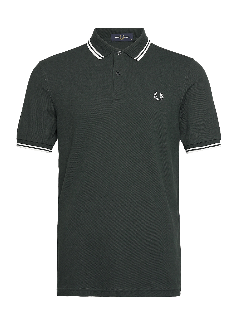 Fred Perry - TWIN TIPPED FP SHIRT - lühikeste varrukatega polod - nightgreen/snwht - 0
