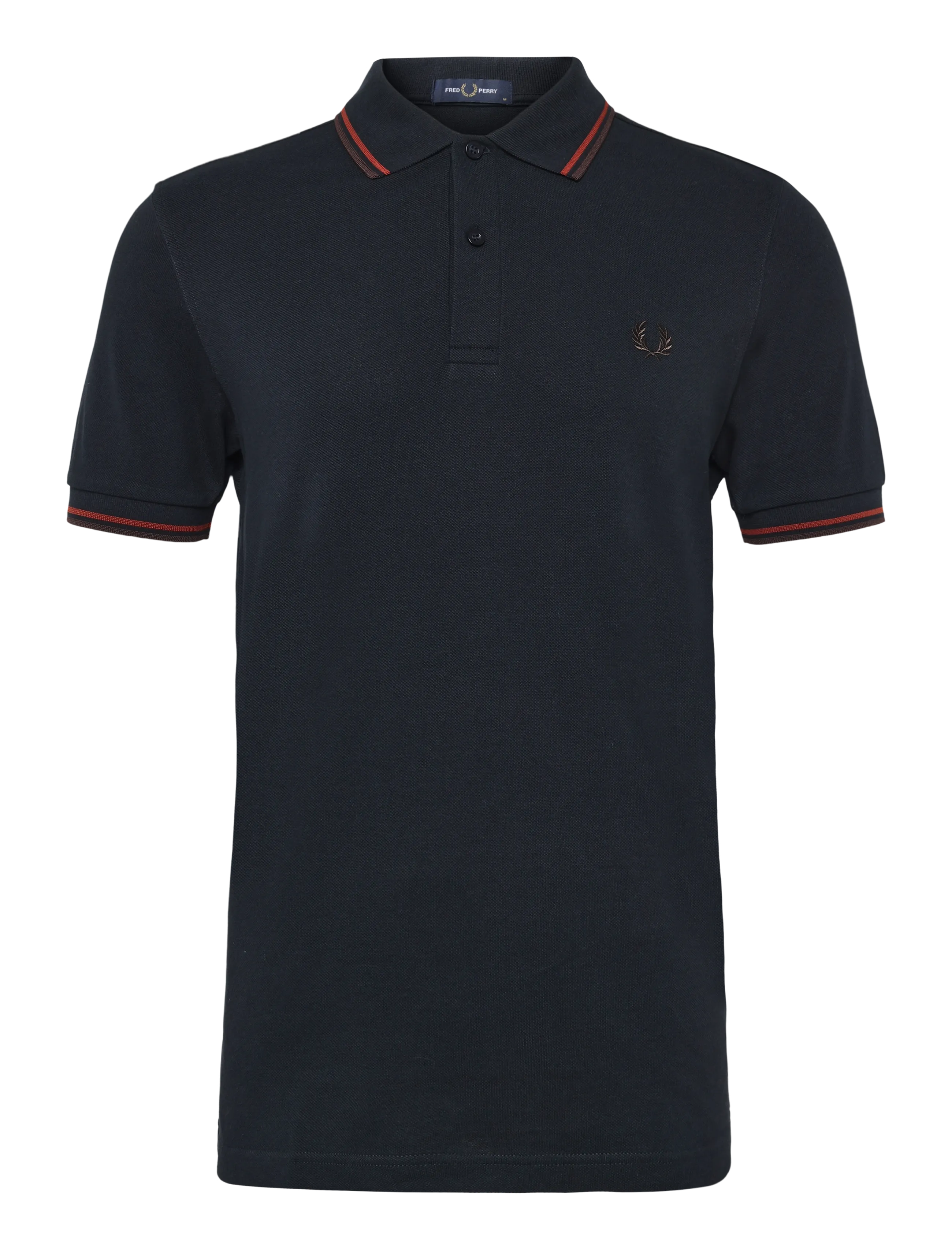Fred Perry - TWIN TIPPED FP SHIRT - short-sleeved polos - nvy/brndy/rchbrn - 1