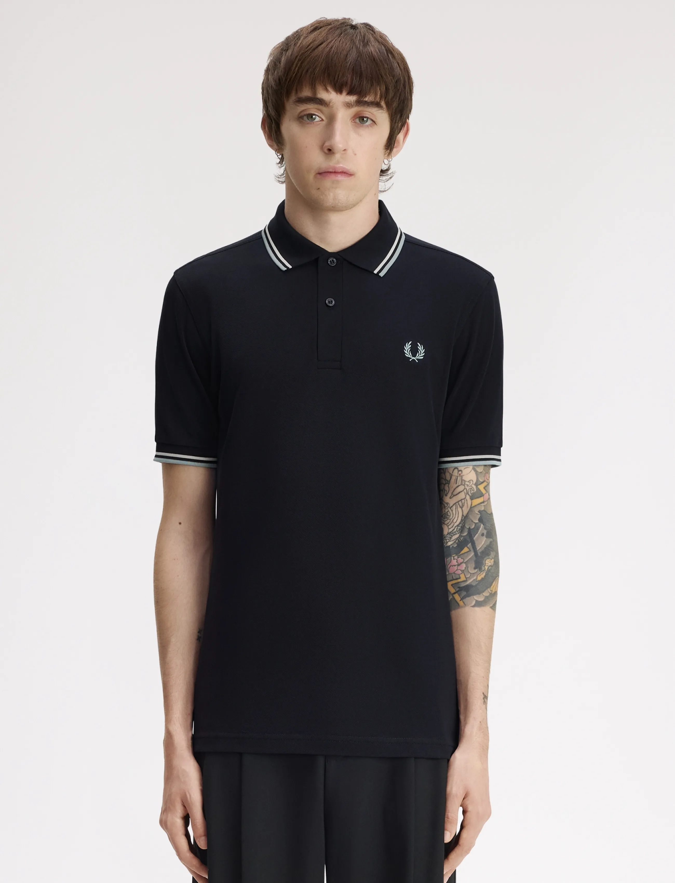 Fred Perry TWIN TIPPED FP SHIRT - Osta olukorra järgi - NVY/ECRU/SLVRBLU / navy