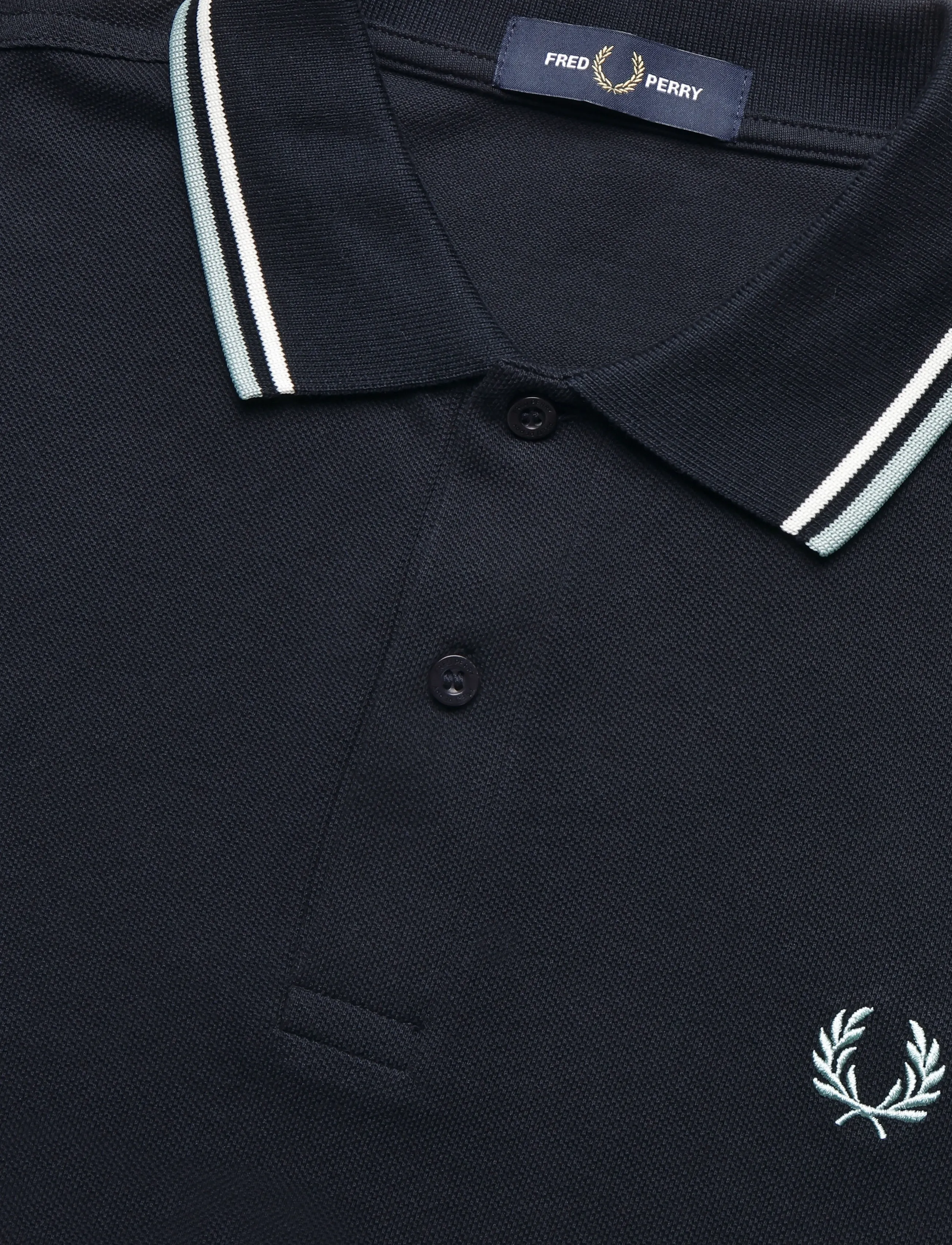 Fred Perry - TWIN TIPPED FP SHIRT - lühikeste varrukatega polod - nvy/ecru/slvrblu - 4
