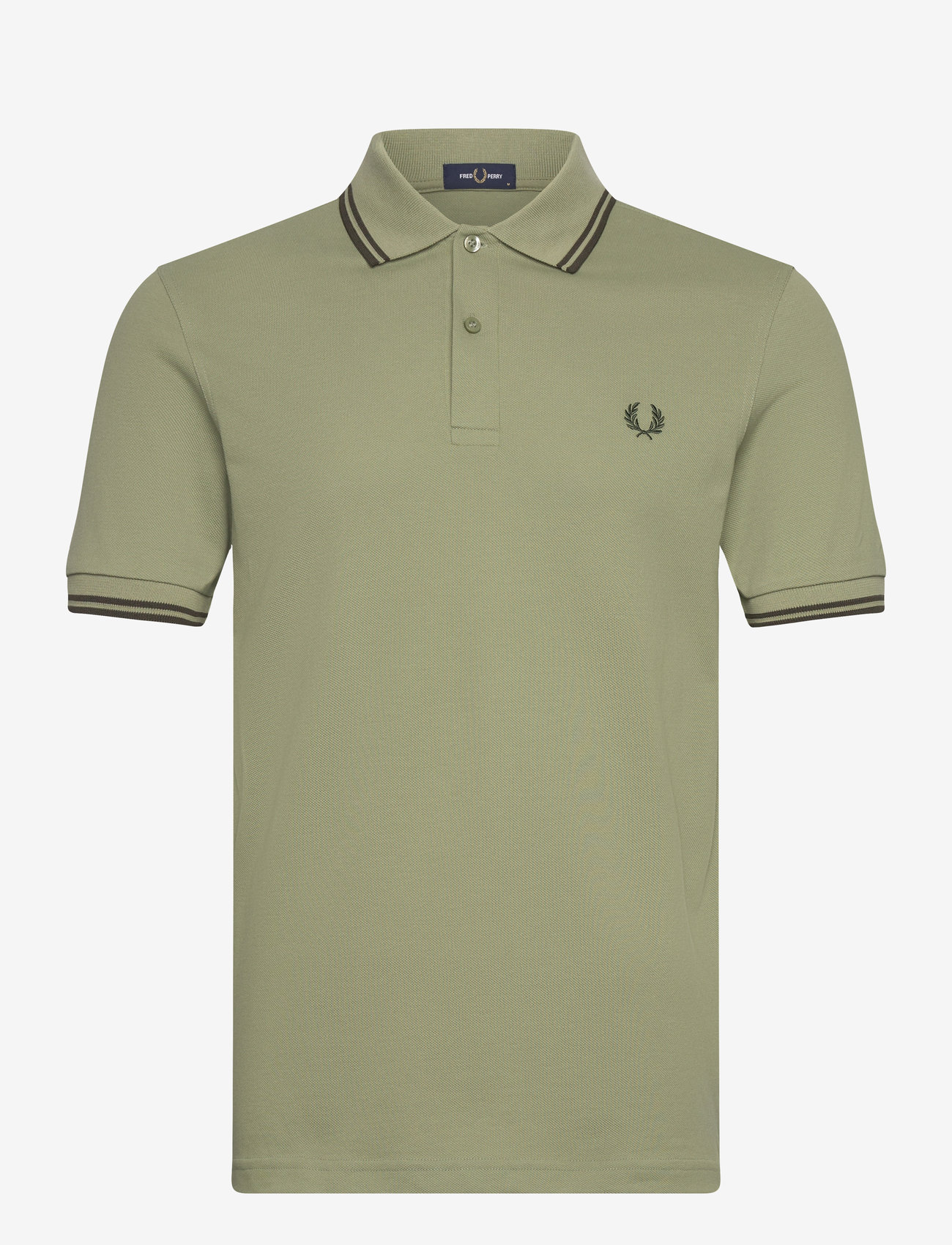 Fred Perry - TWIN TIPPED FP SHIRT - kortærmede poloer - olivmnt/ngtgreen - 0
