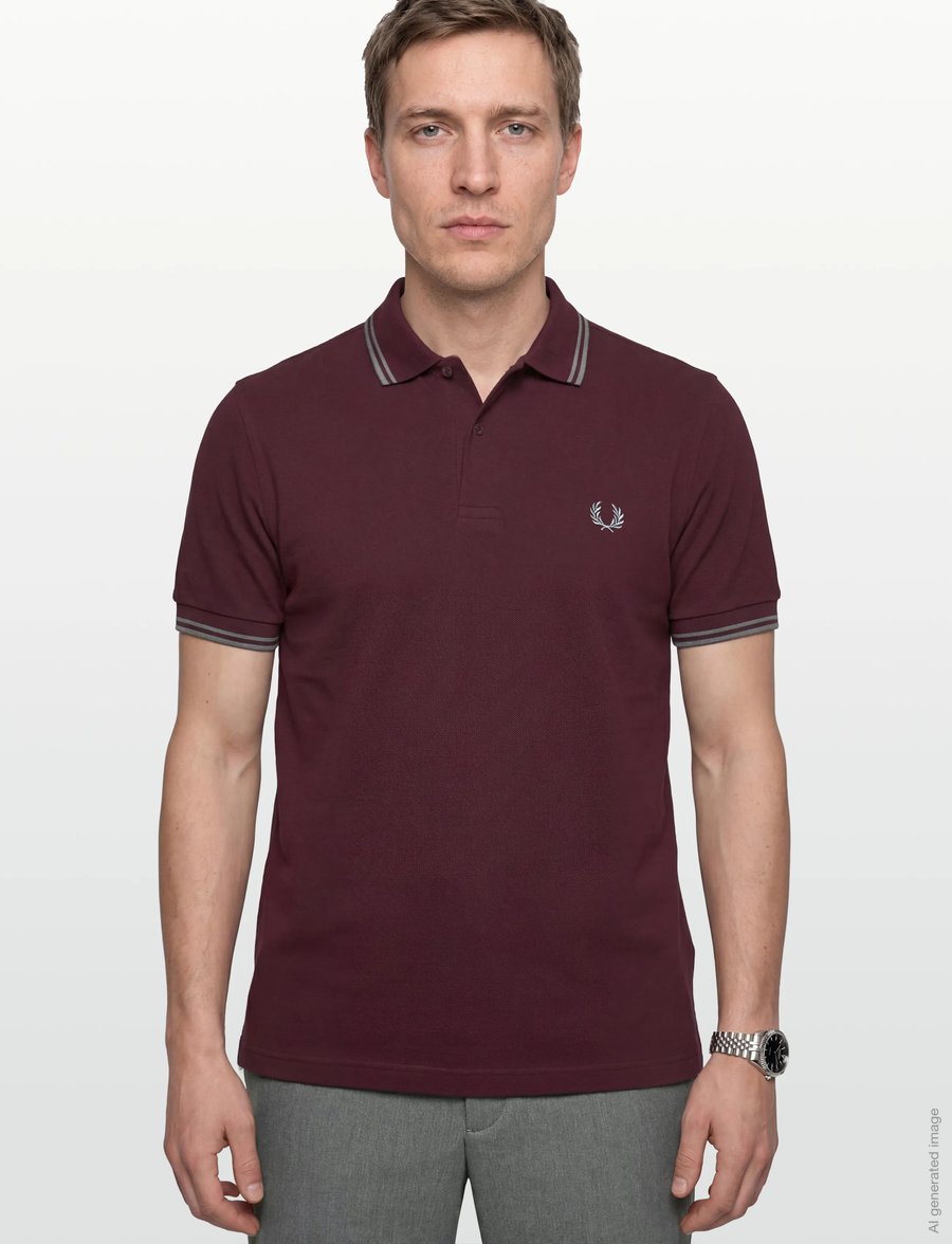 Fred Perry - TWIN TIPPED FP SHIRT - korte mouwen - oxbld/stprtbl - 3