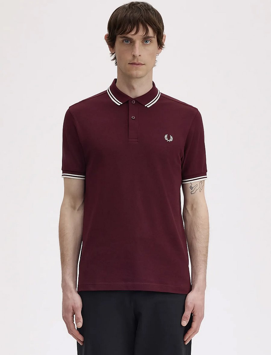 Fred Perry - TWIN TIPPED FP SHIRT - korte mouwen - oxblood - 0