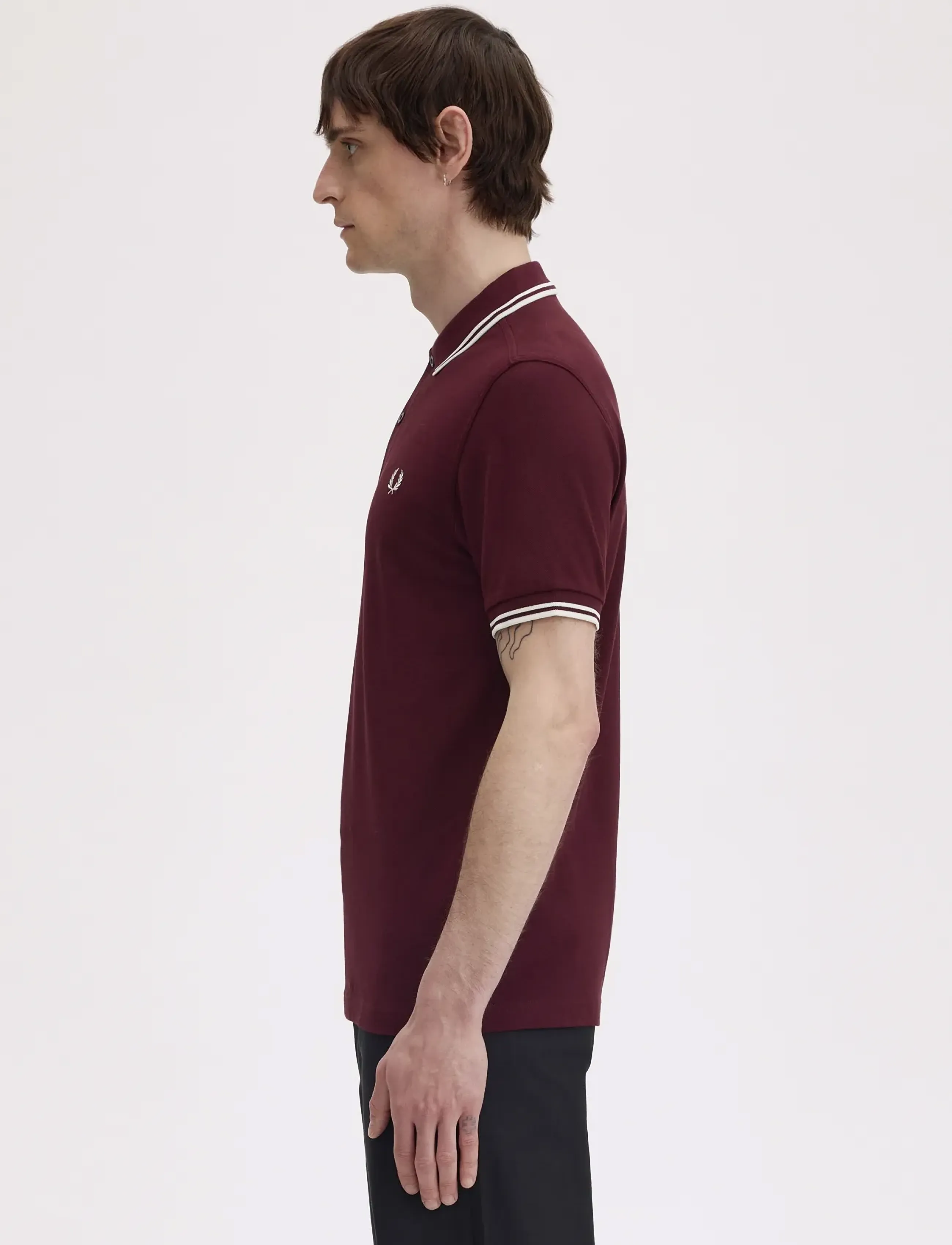 Fred Perry - TWIN TIPPED FP SHIRT - short-sleeved polos - oxblood - 3