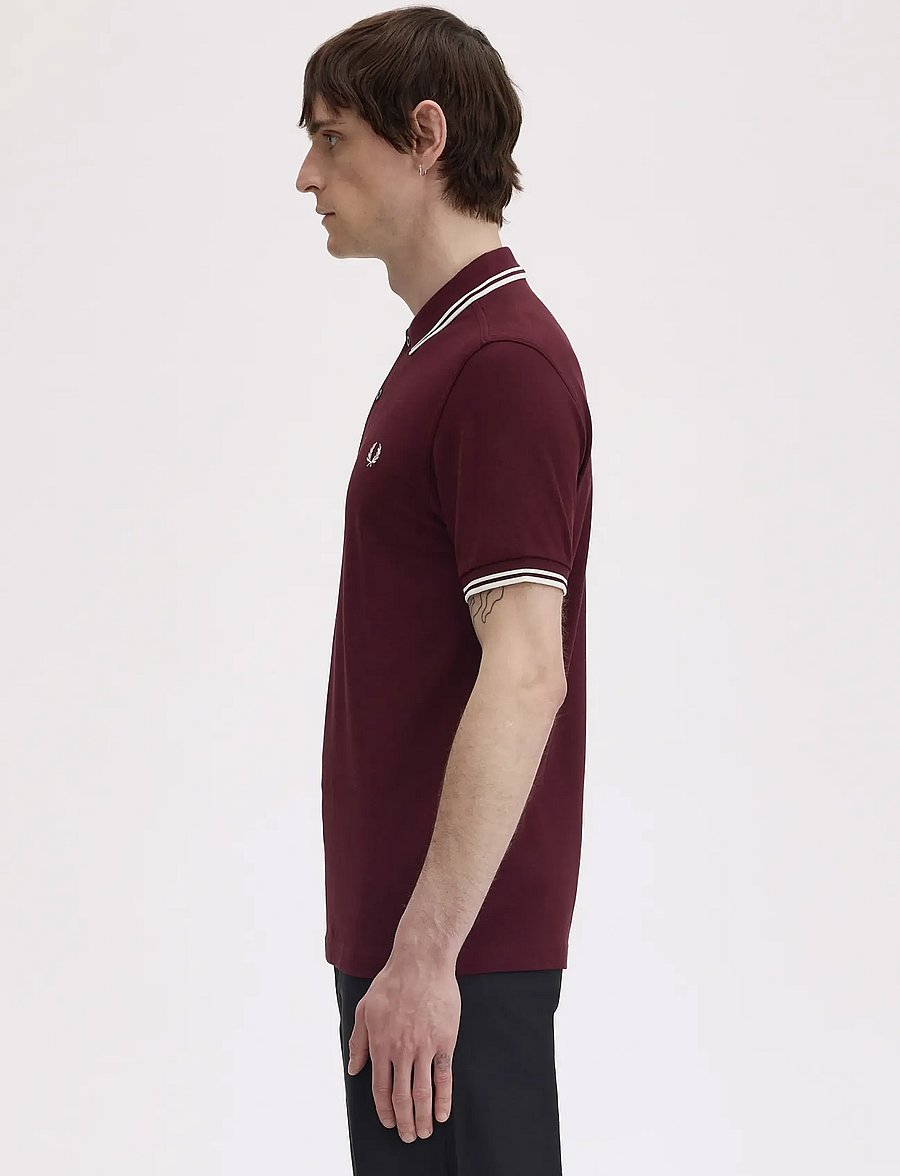 Fred Perry - TWIN TIPPED FP SHIRT - korte mouwen - oxblood - 3