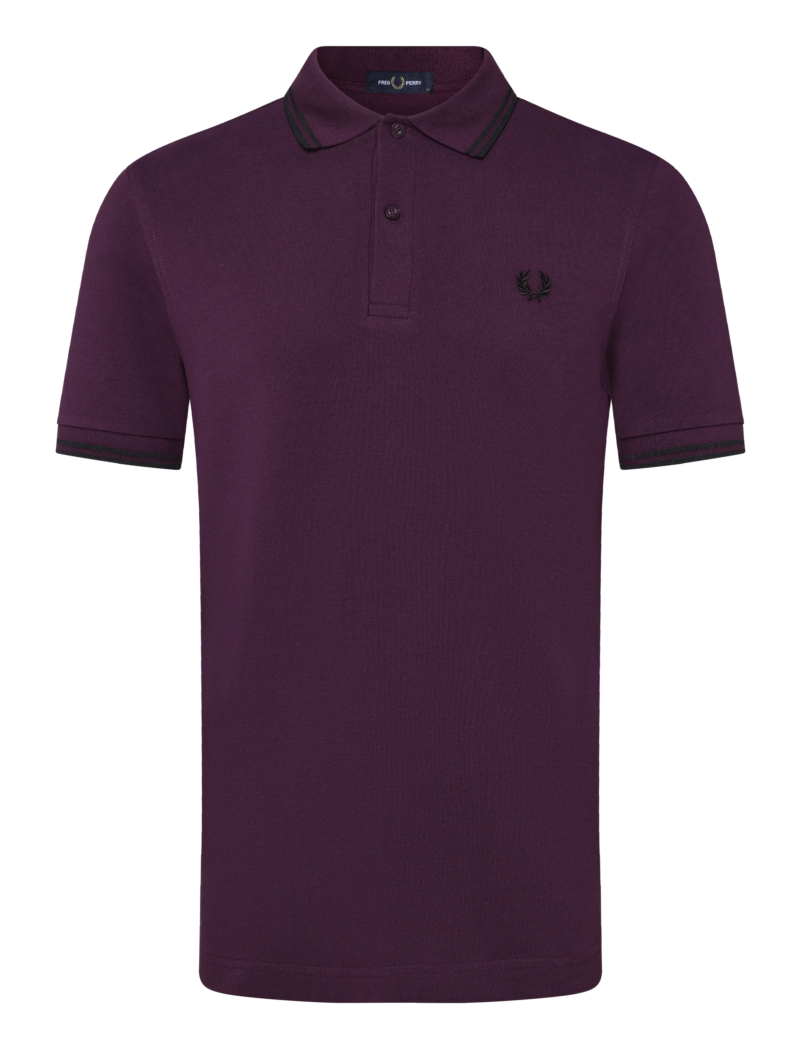 Fred Perry - TWIN TIPPED FP SHIRT - short-sleeved polos - plum/black - 1