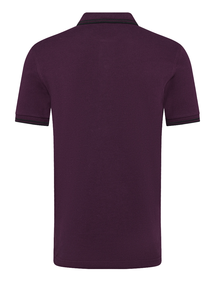 Fred Perry - TWIN TIPPED FP SHIRT - short-sleeved polos - plum/black - 2