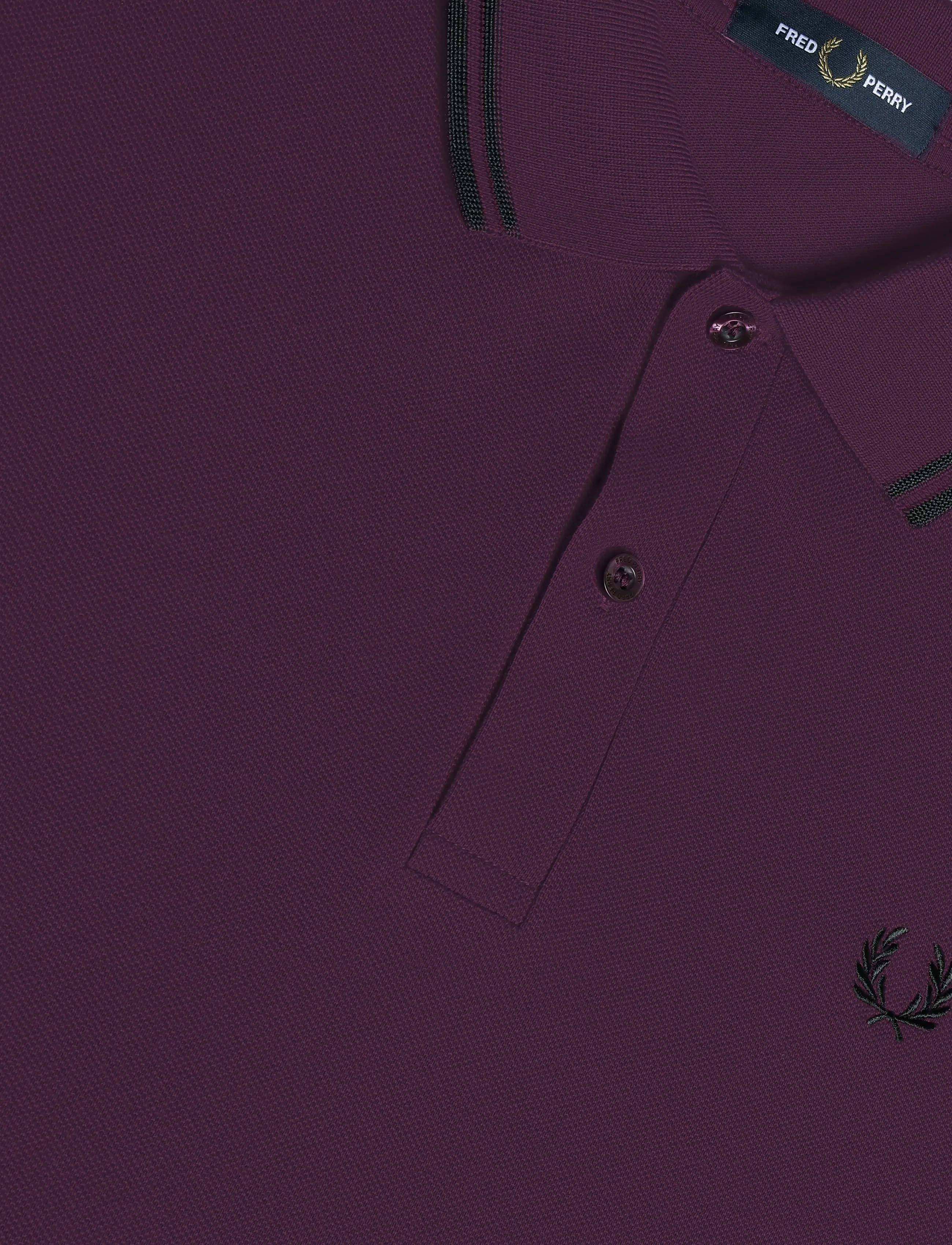 Fred Perry - TWIN TIPPED FP SHIRT - short-sleeved polos - plum/black - 4